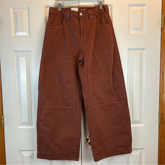 Anthropologie Pilcro Brown Puddle Wide Leg Pants - Picture 2 of 12